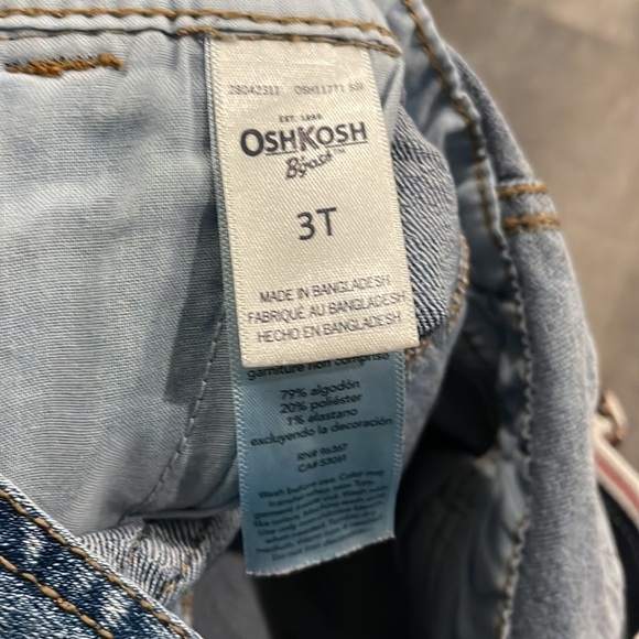 Osh Kosh Denim Overalls Size 3t Navy woven straps - Picture 6 of 6